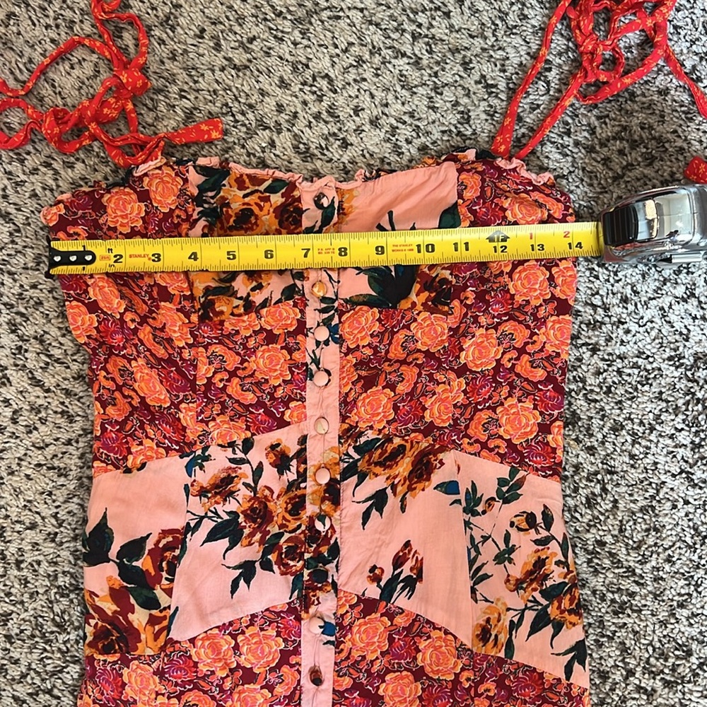 VGUC Free People Lover Boy Floral Patchwork Maxi Dress. Size 2 - Picture 8 of 9
